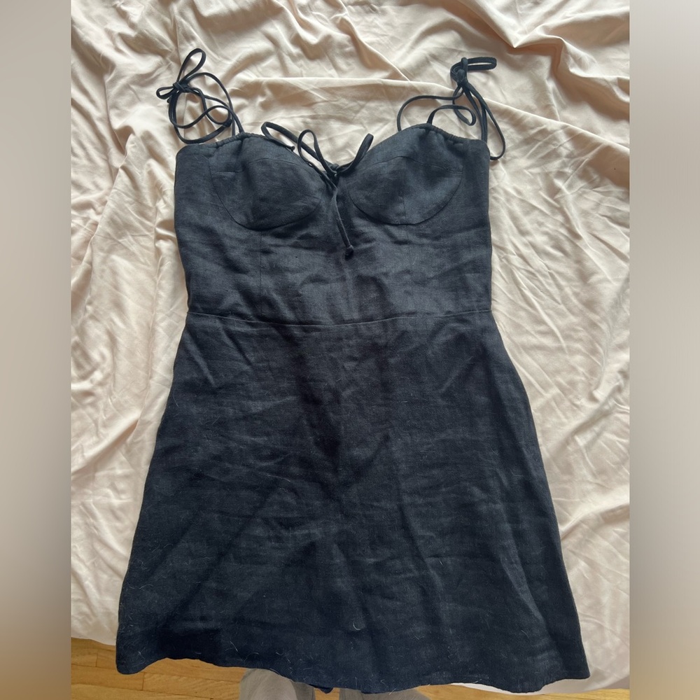 Reformation size small black linen dress